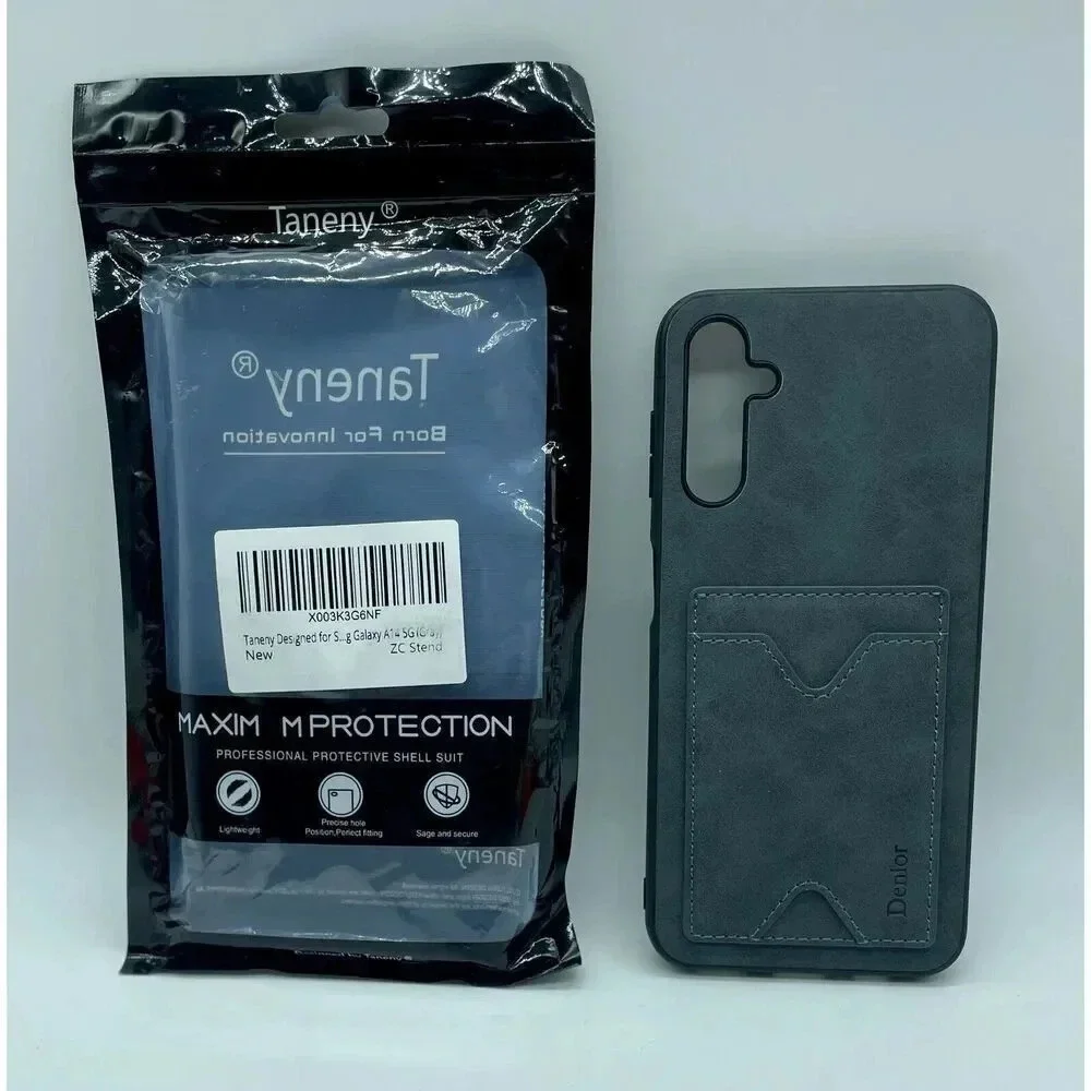 Leather Wallet Case with Card Holder Kickstand for Samsung Galaxy A14 5G‎ Gray